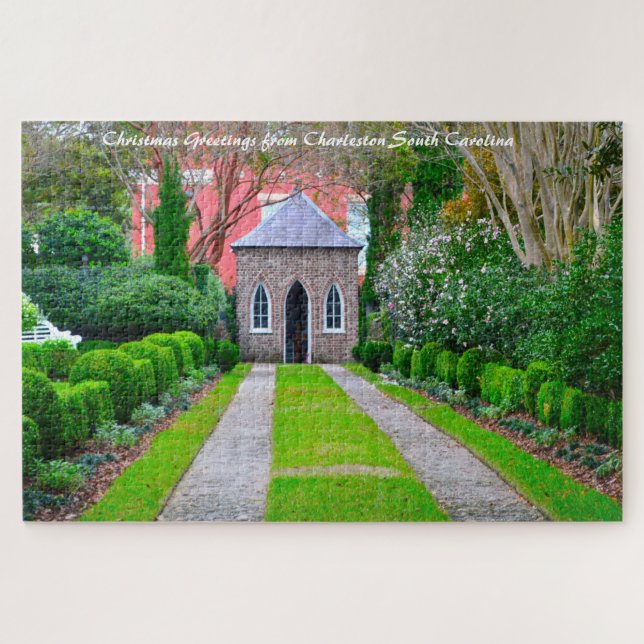 Charleston South Carolina. Christmas Greetings Jig Jigsaw Puzzle (Horizontal)