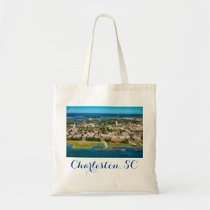 Charleston South Carolina City Skyline Travel Tote Bag