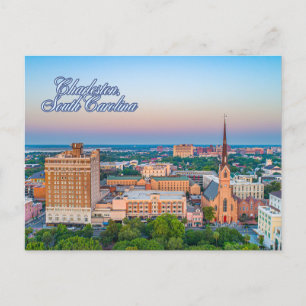 Charleston, South Carolina Downtown View Postcard