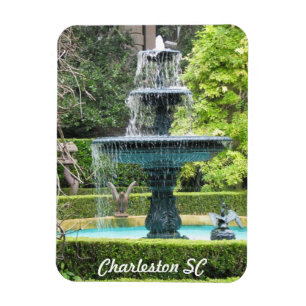 Charleston South Carolina Garden Fountain Magnet