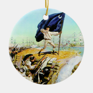 Charleston, South Carolina June 1776 Ceramic Tree Decoration