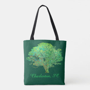 Charleston, South Carolina Majestic Live Oak Tree Tote Bag