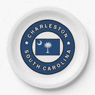Charleston South Carolina Paper Plate