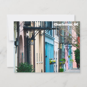 Charleston South Carolina Rainbow Row  Card