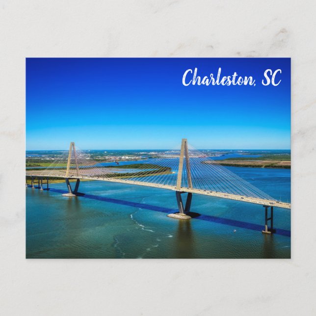 Charleston South Carolina Ravenel Bridge Photo Postcard (Front)