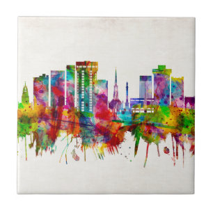 Charleston South Carolina Skyline Ceramic Tile