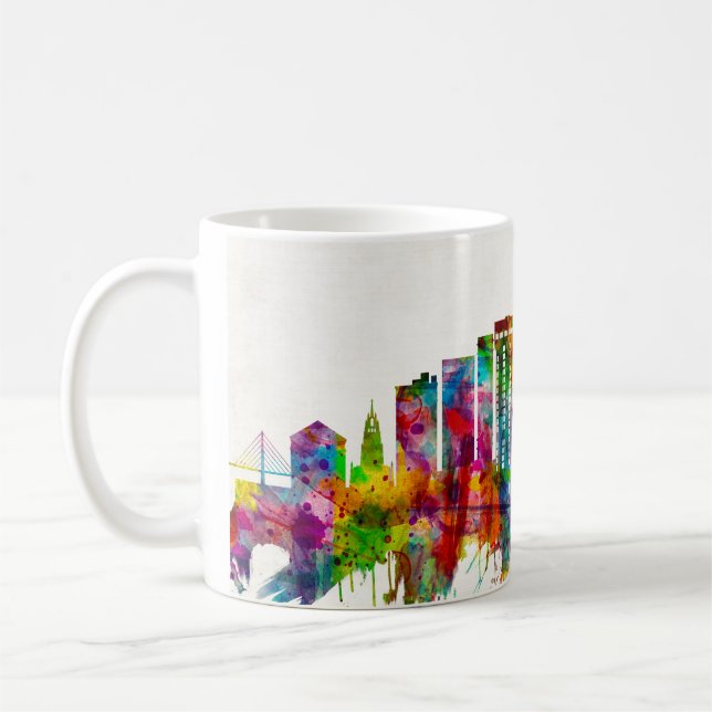 Charleston South Carolina Skyline Coffee Mug (Left)
