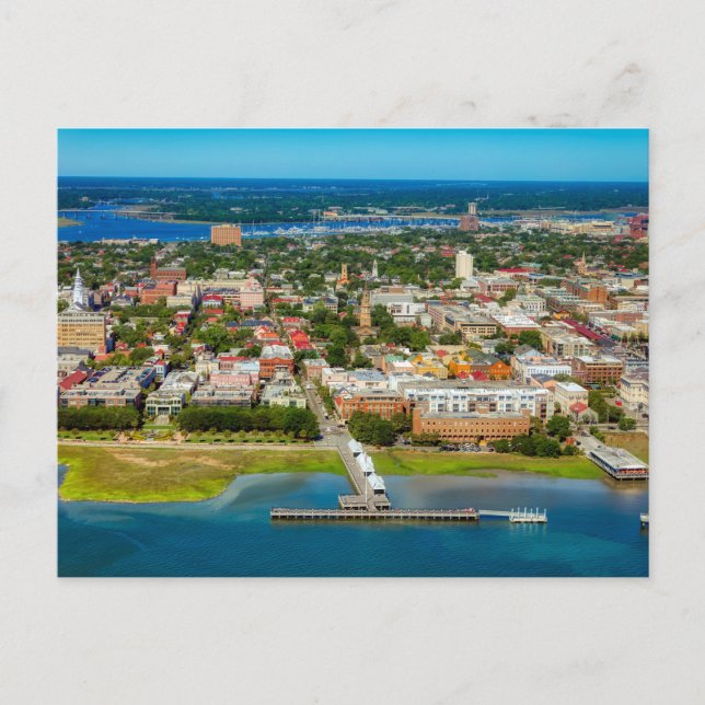 Charleston, South Carolina Skyline Postcard (Front)