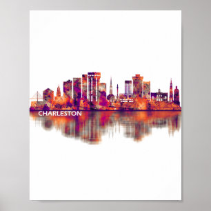 Charleston South Carolina Skyline Poster