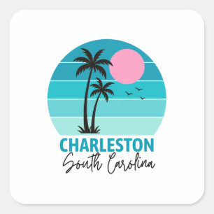 Charleston south carolina square sticker