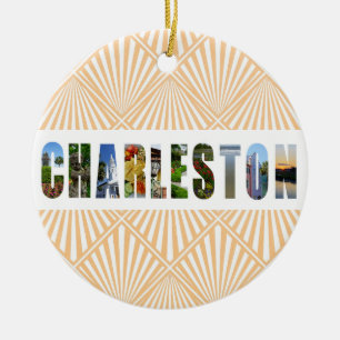 Charleston South Carolina Travel Photos Christmas Ceramic Ornament