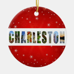 Charleston South Carolina Travel Photos Christmas Ceramic Ornament
