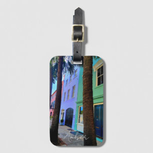 Charleston South Carolina travel Rainbow Row   Luggage Tag