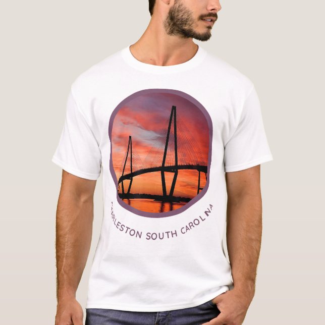 Charleston South Carolina Tshirt Ravenel Bridge Pr (Front)