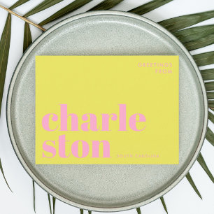 Charleston South Carolina typography Postcard