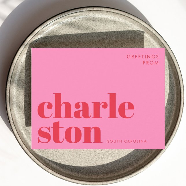 Charleston South Carolina typography Postcard (Creator Uploaded)