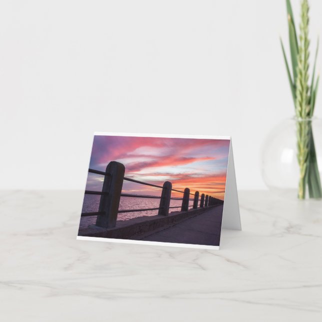 Charleston Sunset - Blank Folded Card (Front)