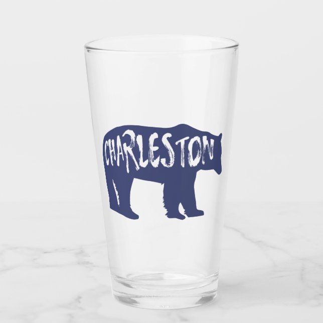Charleston West Virginia Bear Glass (Front)