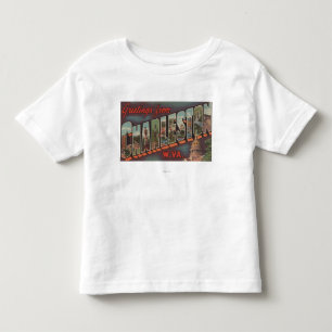 Charleston, West Virginia - Large Letter Scenes Toddler T-Shirt
