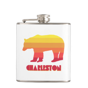 Charleston West Virginia Rainbow Bear Hip Flask
