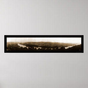 Charleston West Virginia River View Photo 1913 Poster