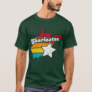 Charleston West Virginia Vintage Distressed Souven T-Shirt