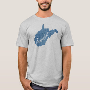 Charleston West Virginia Wood Grain T-Shirt