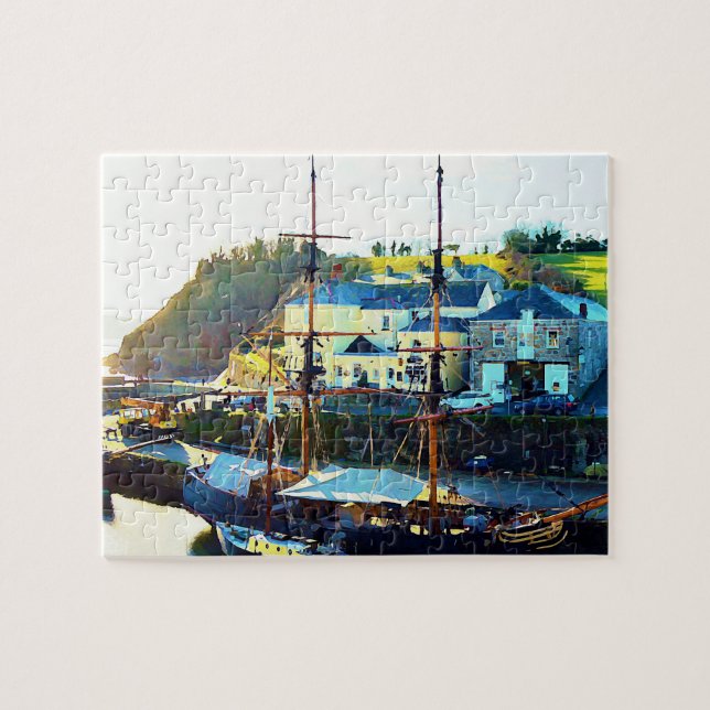 Charlestown Harbour Cornwall England Jigsaw Puzzle (Horizontal)