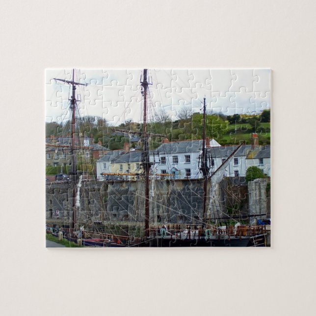 Charlestown Harbour Cornwall England Jigsaw Puzzle (Horizontal)