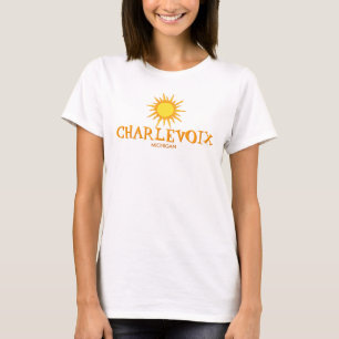 CHARLEVOIX, Michigan - Ladies Baby Doll (Fitted) T-Shirt