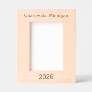 Charlevoix Michigan - Laser Engraved Frame