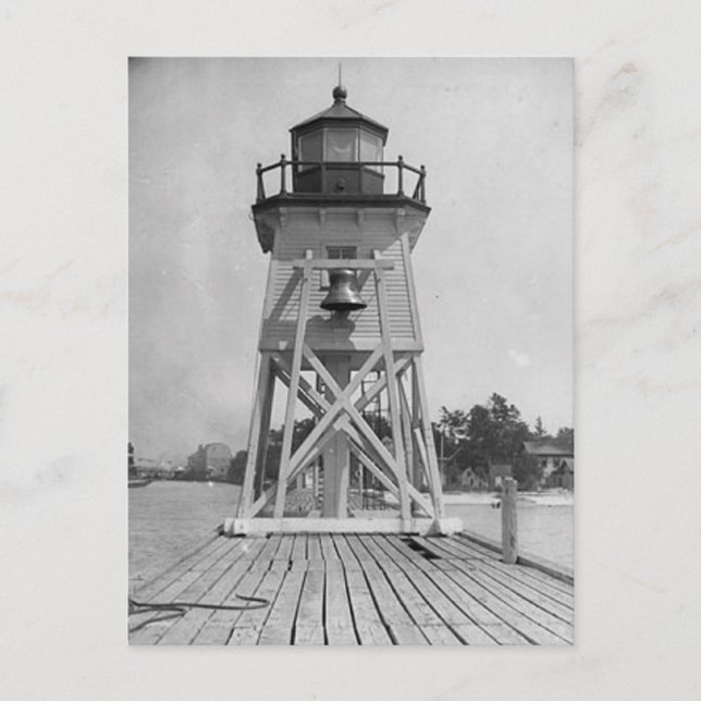Charlevoix South Pier Light Station Postcard (Front)