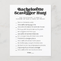 CHARLI retro bachelorette game scavenger hunt