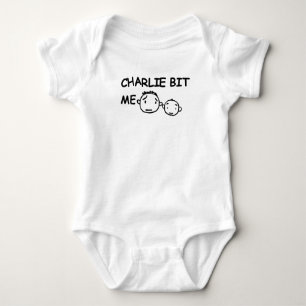 CHARLIE BIT ME T-SHIRT funny youtube nerdy geek Baby Bodysuit
