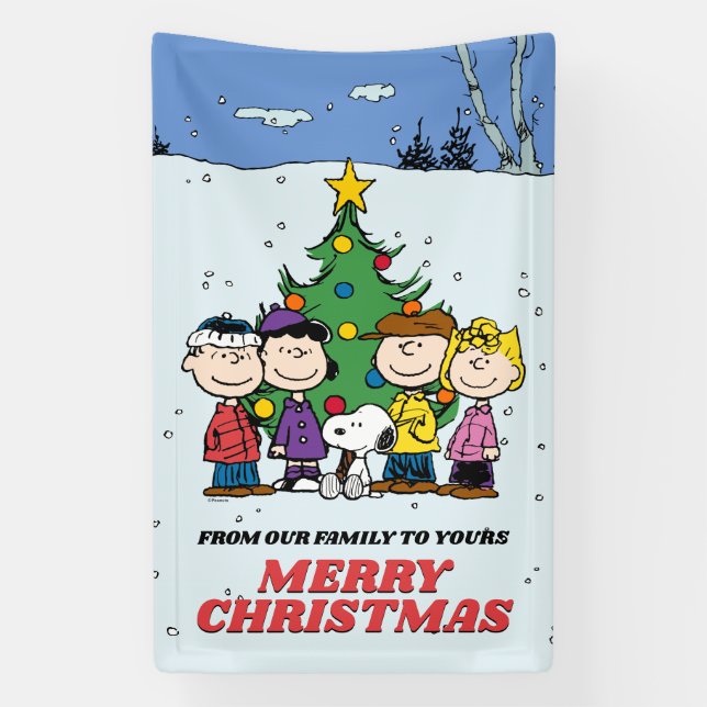 Charlie Brown and Friends Christmas Banner (Vertical)