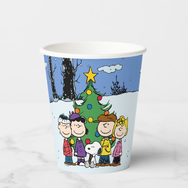 Charlie Brown and Friends Christmas Paper Cups (Front)