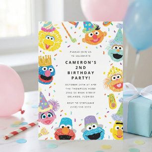 Charlie Brown and Gang Confetti Birthday Invitation
