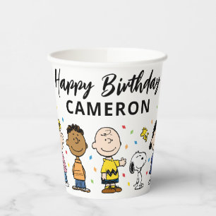 Charlie Brown and Gang Confetti Birthday Paper Cups