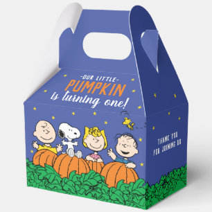 Charlie Brown and Gang Pumpkin 1st Birthday Favour Box