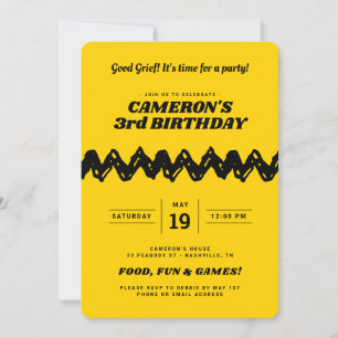 Charlie Brown Birthday Invitation