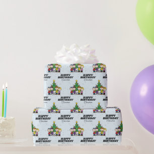 Charlie Brown Christmas Birthday Add Your Name Wrapping Paper