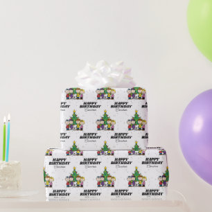 Charlie Brown Christmas Birthday Add Your Name Wrapping Paper
