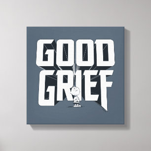 Charlie Brown "Good Grief" Rock Band Tee Graphic Canvas Print