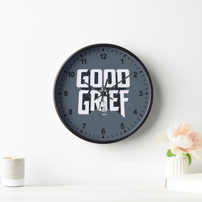 Charlie Brown "Good Grief" Rock Band Tee Graphic Clock (Home)