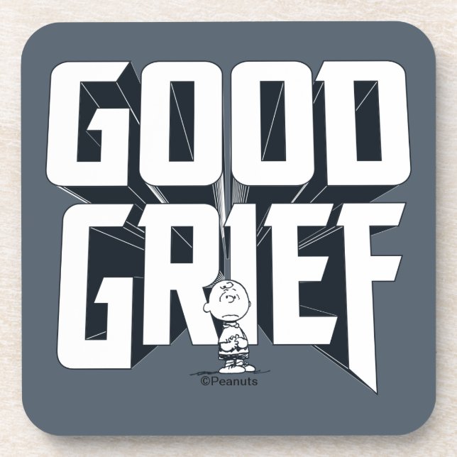 Charlie Brown "Good Grief" Rock Band Tee Graphic Coaster (Front)
