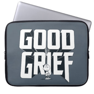 Charlie Brown "Good Grief" Rock Band Tee Graphic Laptop Sleeve