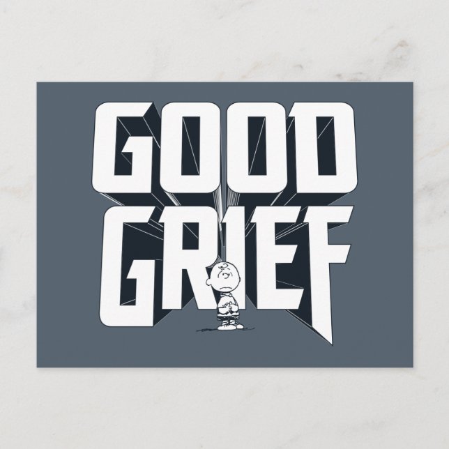 Charlie Brown "Good Grief" Rock Band Tee Graphic Postcard (Front)