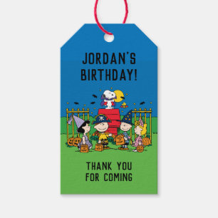 Charlie Brown Halloween Birthday Party Favour Gift Tags