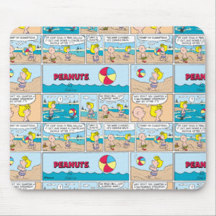 Charlie Brown & Sally At The Beach Mouse Pad