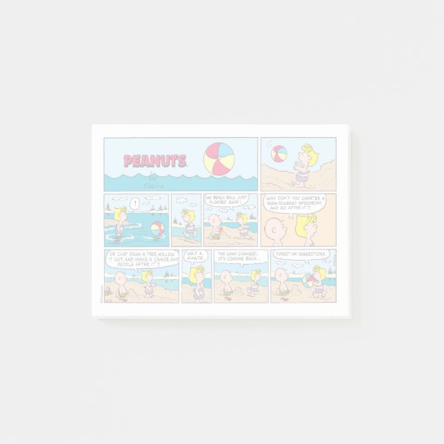 Charlie Brown & Sally At The Beach Post-it Notes (Front)